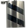 SILVER HIP FLASK AND SHORT GLASS GIFT SET STAINLESS STEEL