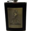 JOHNNIE WALKER HIP FLASK AND SHORT GLASS GIFT SET STAINLESS STEEL LEATHER