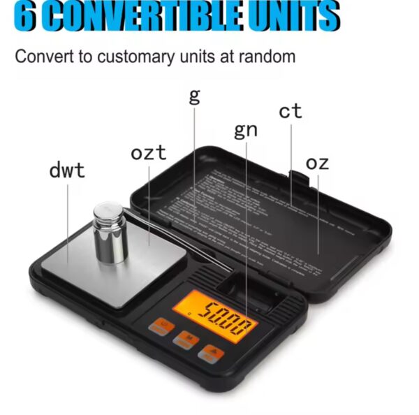 SCALE 0.001G TO 200G WITH MINI MG PORTABLE WEIGHING
