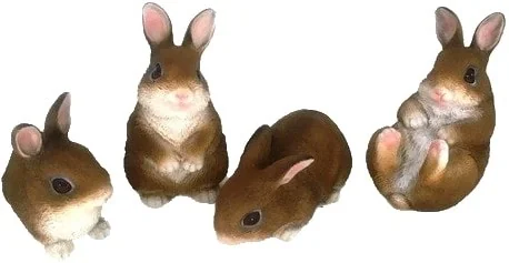 FAMILY OF RABBITS SET OF 4