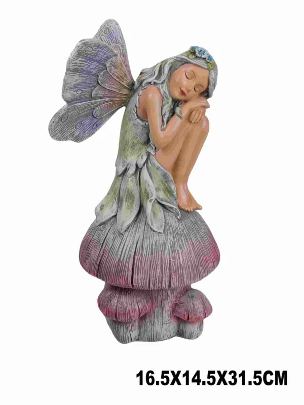 FAIRY SNOOZING ON MUSHROOM