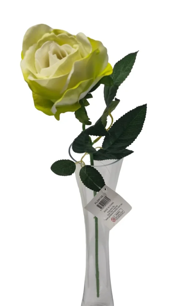 PALE GREEN DIAMOND VELVET SINGLE STEM ROSE