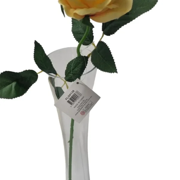 PALE YELLOW DIAMOND VELVET SINGLE STEM ROSE