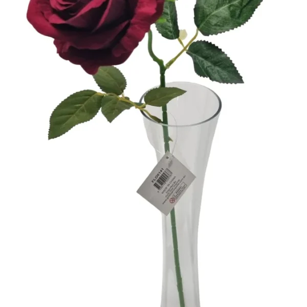 BURGUNDY DIAMOND VELVET SINGLE STEM ROSE