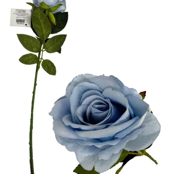LIGHT BLUE DIAMOND VELVET SINGLE STEM ROSE