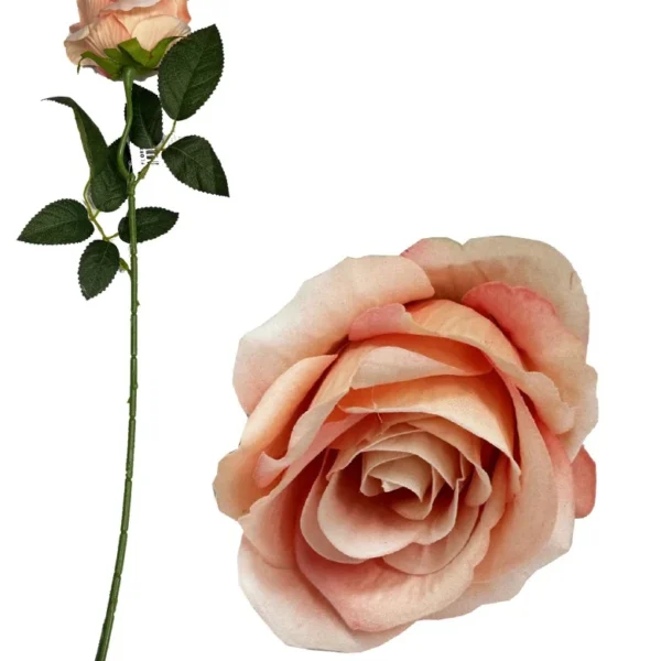 BLUSH PINK DIAMOND VELVET SINGLE STEM ROSE