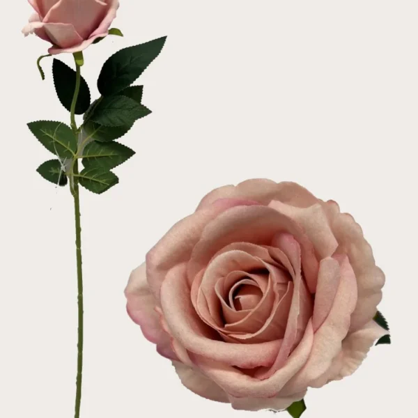 LIGHT MAUVE DIAMOND VELVET SINGLE STEM ROSE