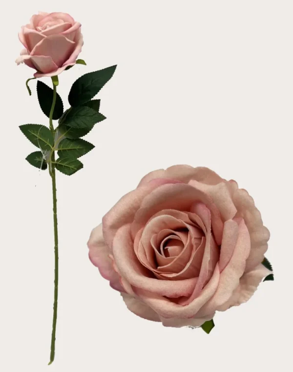 LIGHT MAUVE DIAMOND VELVET SINGLE STEM ROSE