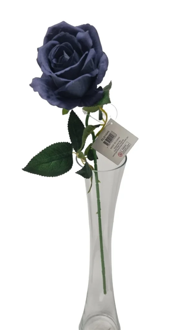 NAVY DIAMOND VELVET SINGLE STEM ROSE