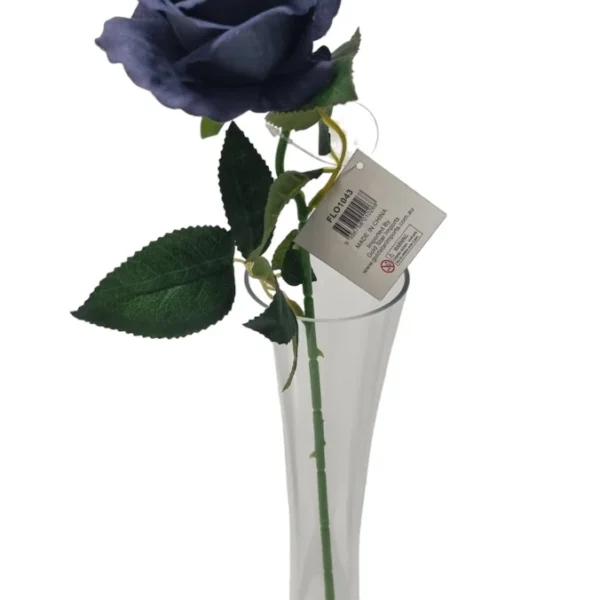 NAVY DIAMOND VELVET SINGLE STEM ROSE