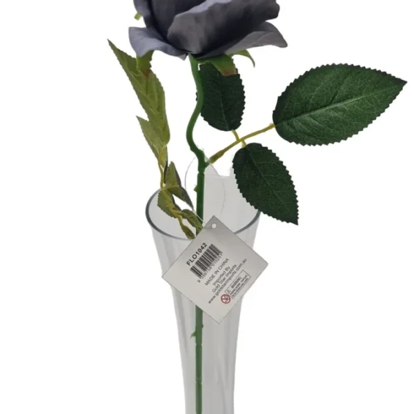 GREY DIAMOND VELVET SINGLE STEM ROSE