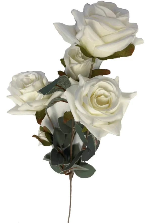 WHITE GARDEN ROSE 4 HEAD