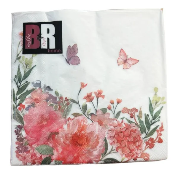 BUTTERFLY FLORAL NAPKINS