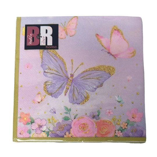 PURPLE BUTTERFLY NAPKINS