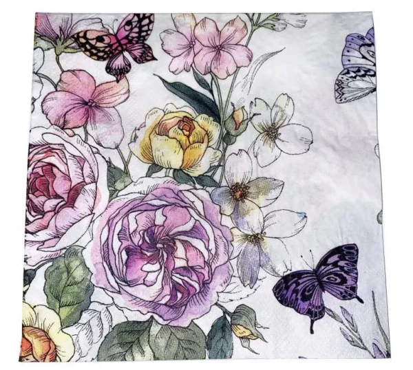BOUQUET BUTTERFLY NAPKINS