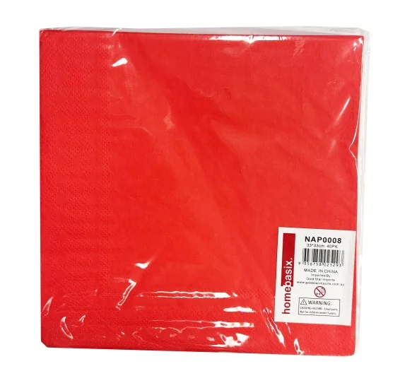 RED 40 PACK NAPKINS