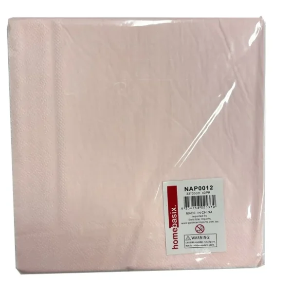 LIGHT PINK 40 PACK NAPKINS
