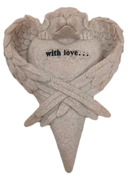 DOG PLAQUE STAKE - WITH LOVE