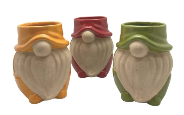 GNOME POTS - 3 ASSORTED COLOURS