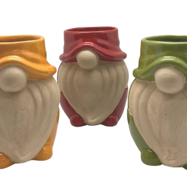 GNOME POTS - 3 ASSORTED COLOURS