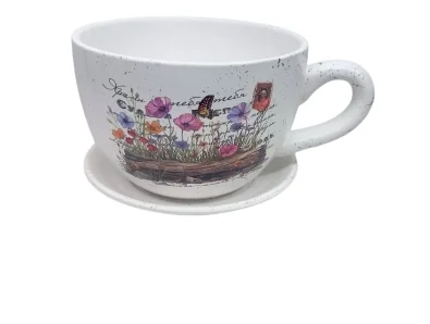TEA CUP POT - FLORAL