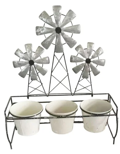 TRIO OF WINDMILL POTS