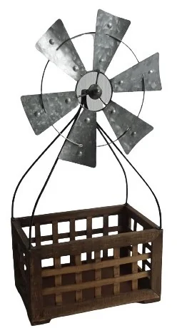 RUSTIC WINDMILL PLANTER