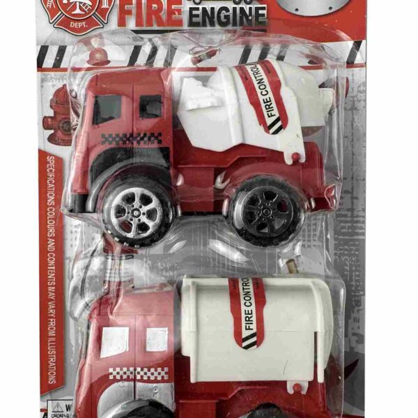 TOY-FIR-004.jpg FIRE TRUCKS 2 SET