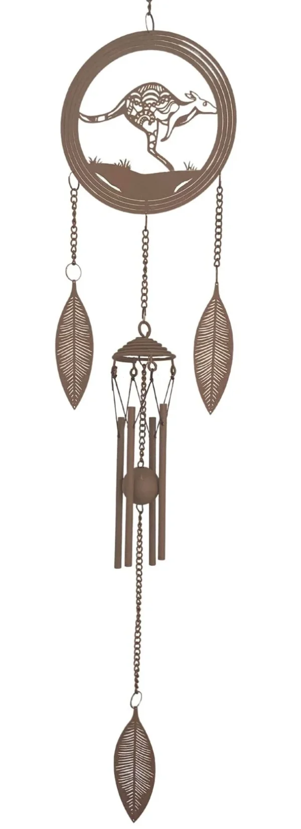 AUSTRALIAN KANGAROO WINDCHIME - RUST
