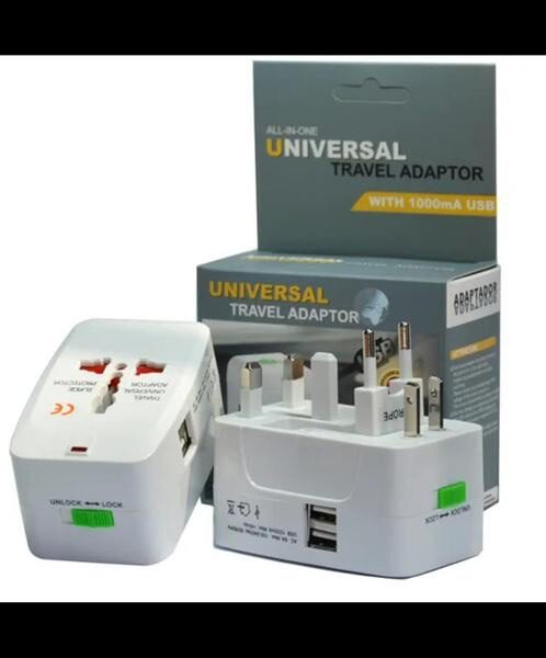 829cdf03-3bfc-47f1-a1ad-4311bc365e4e UNIVERSAL TRAVEL ADAPTER WITH 100MA USB