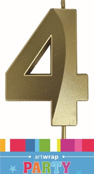 E10109.jpg CANDLE SINGLE NUMBER METALLIC GOLD 4