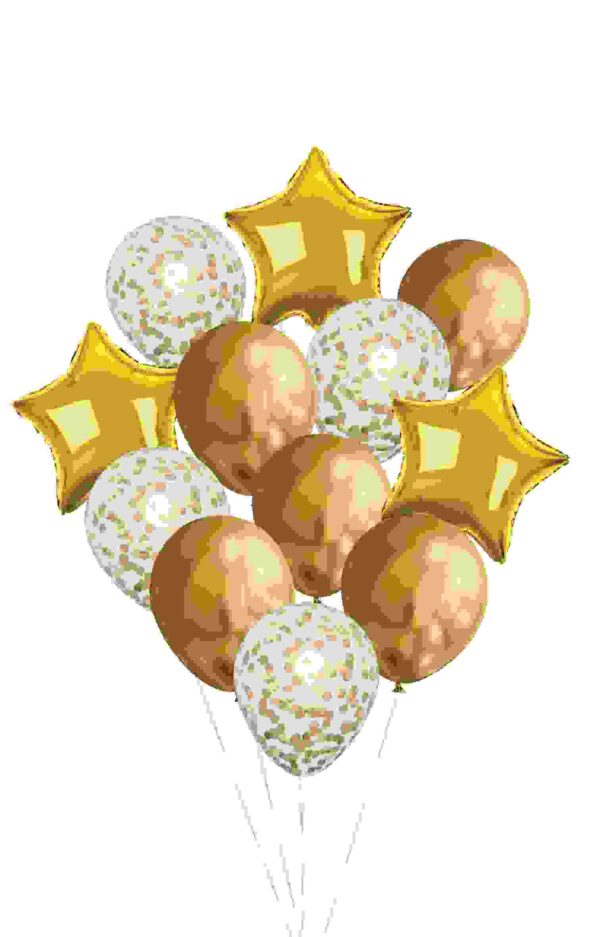 BALLOON PACK 12PK GOLD