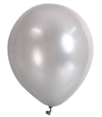 E1034.jpg BALLOON METALLIC 20PK 30CM SILVER