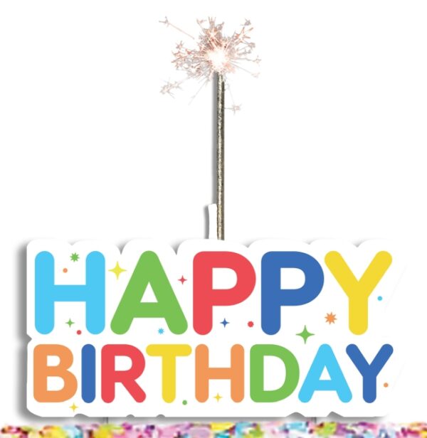CANDLE SPARKLER HAPPY BIRTHDAY