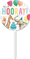 E11259-1.jpg CAKE TOPPER ACRYLIC 1PK PARTY ANIMALS