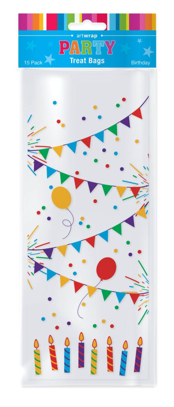 TREAT BAGS 15PK BIRTHDAY