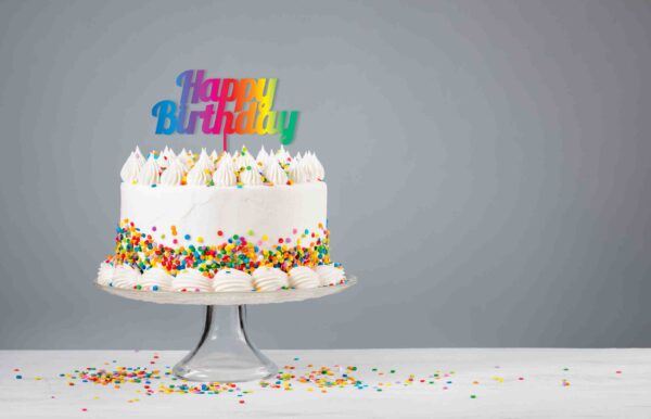 CAKE TOPPER ACRYLIC 1PK HBD