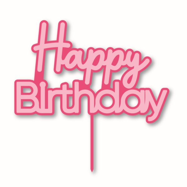 E11541.jpg CAKE TOPPER ACRYLIC 1PK HBD PINK