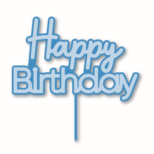 E11542.jpg CAKE TOPPER ACRYLIC 1PK HBD BLUE