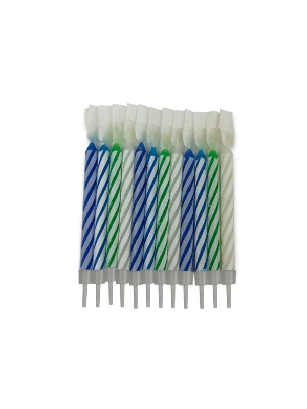 CANDLE QUICK LIGHT 12PK BLUE ASSORTED