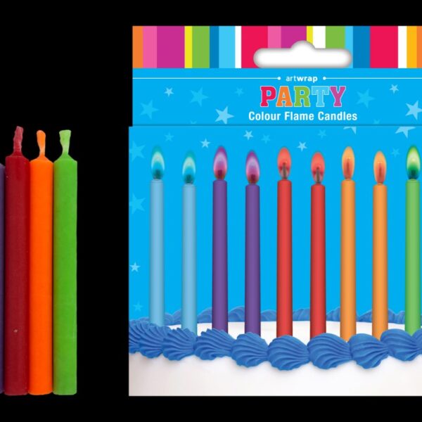 E11547.jpg CANDLES COLOUR FLAME 10PK