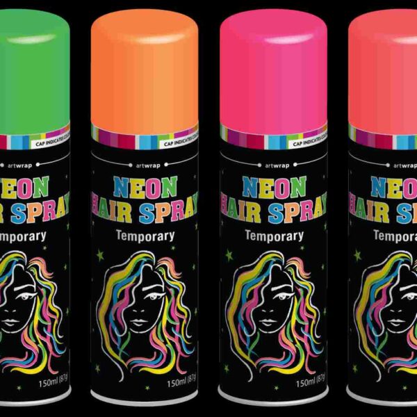 E11553.jpg HAIRSPRAY COLOR 150ML 6PC SRT NEON ASSORTED