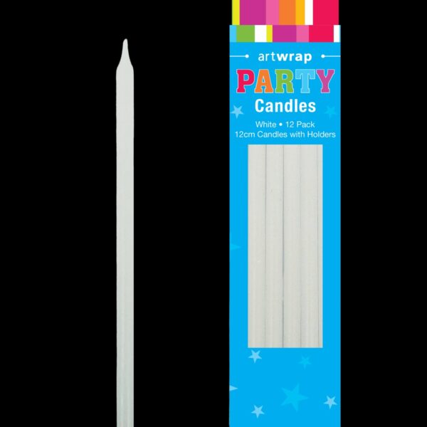 E11791.jpg CANDLE 12PK 12CM TAPER WHITE