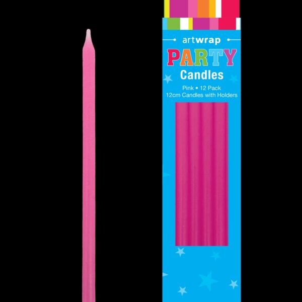 E11792.jpg CANDLE 12PK 12CM TAPER PINK