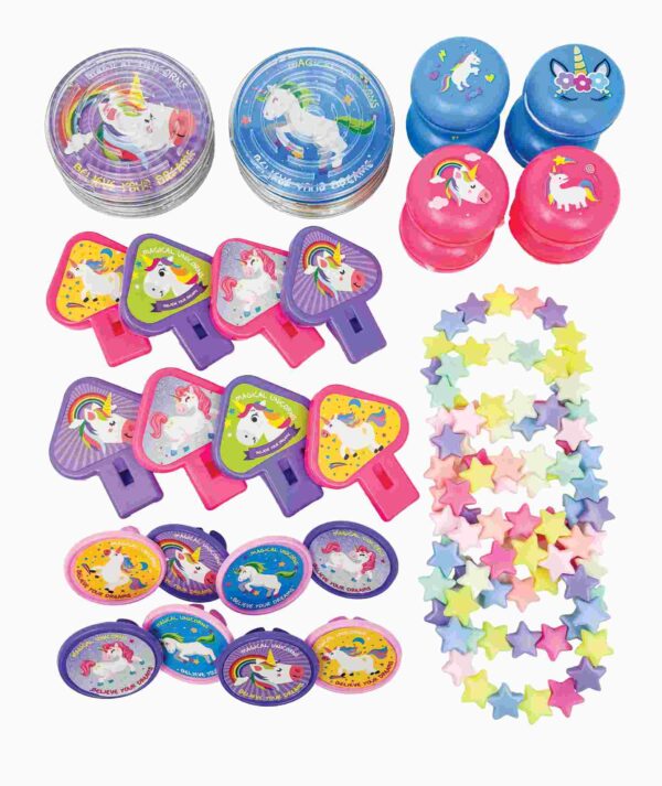 FAVOUR MEGA 48PK ASSORTED UNICORN