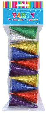 E2950.jpg PRISMATIC PARTY POPPERS 10PK