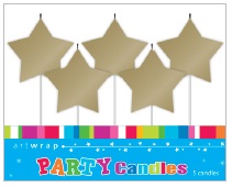 E3343.jpg CANDLE 5 PICK STARS GOLD