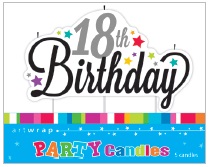 E3346.jpg CANDLE LARGE 18TH BIRTHDAY STARS