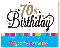 E3352.jpg CANDLE LARGE 70TH BIRTHDAY STARS