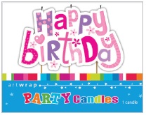 E34043.jpg CANDLE LARGE HAPPY BIRTHDAY GIRL